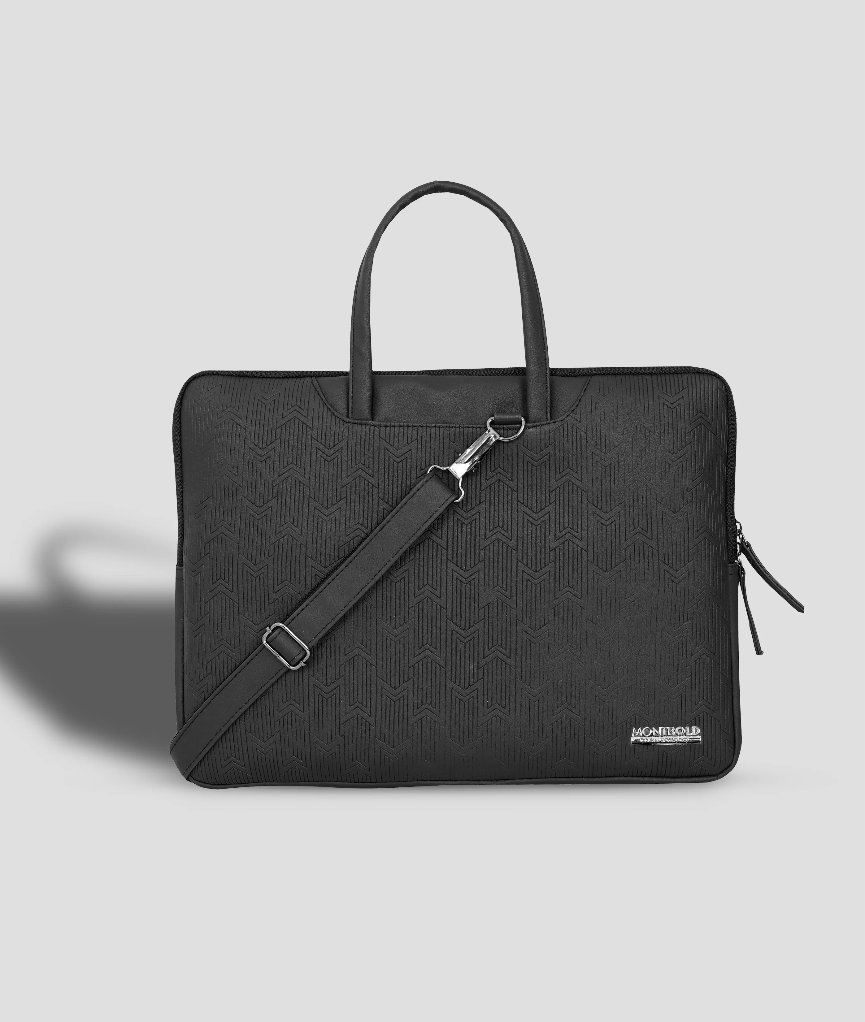 Compact Leatherette Laptop Sleeve Bag